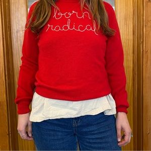 Lingua Franca Red Cashmere Sweater (SM)